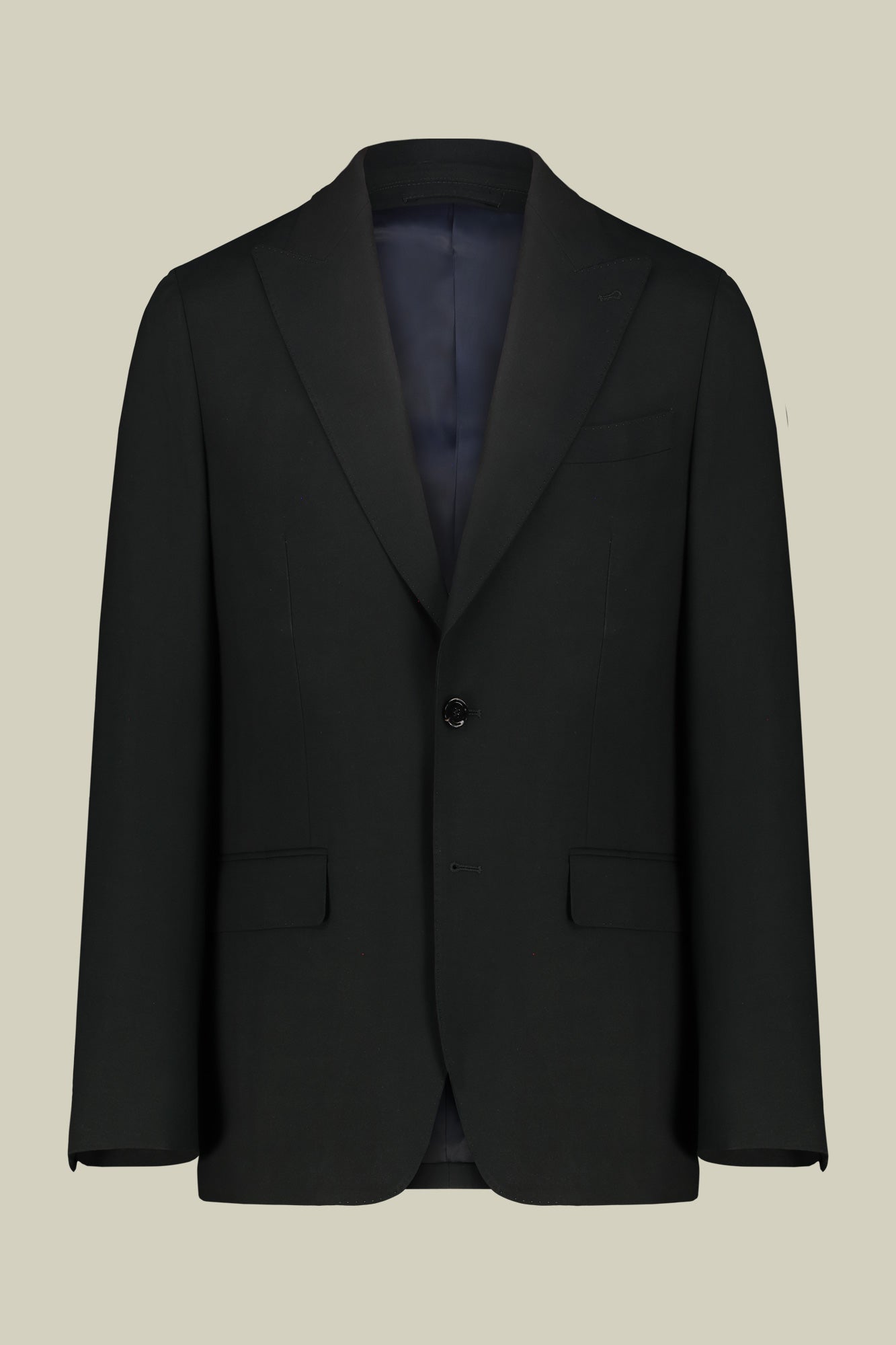 Men's regular fit single-breasted suit in plain fabric