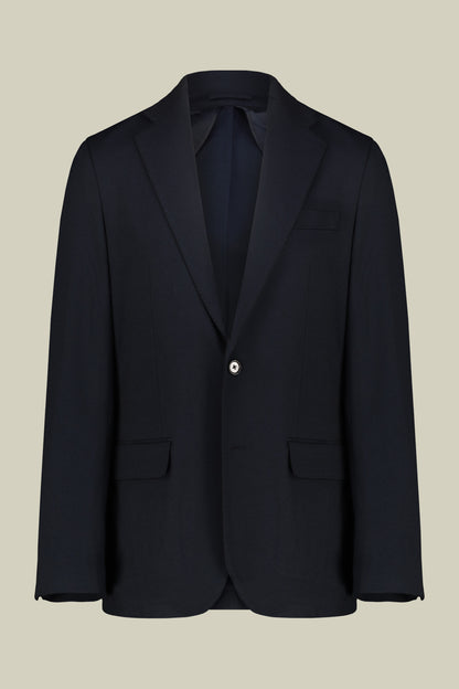 Men's regular fit single-breasted suit in birdseye jersey