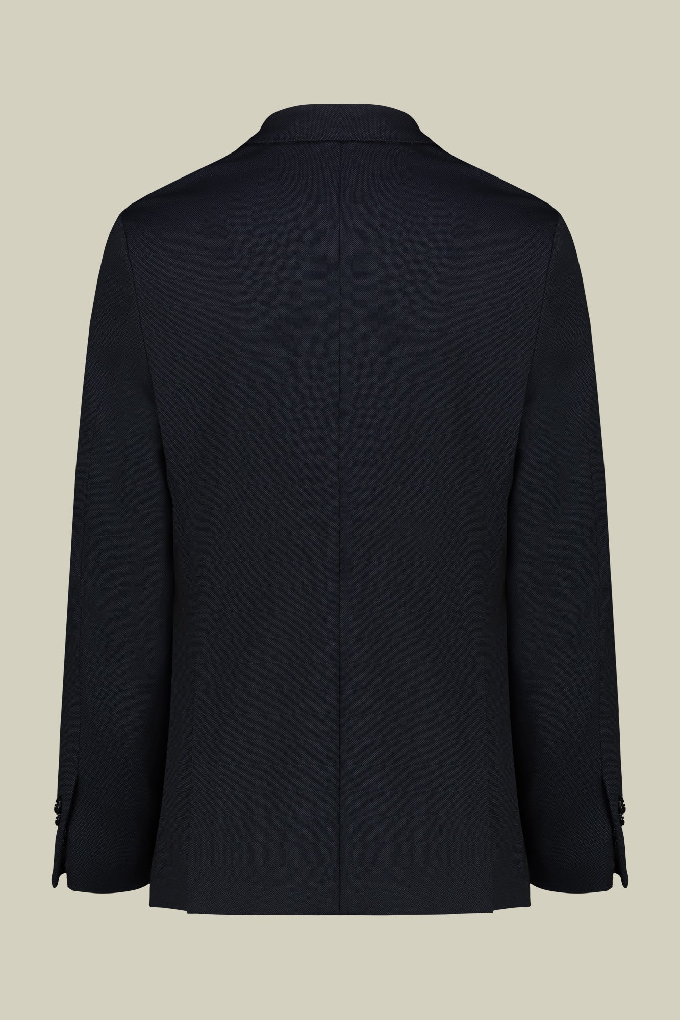 Men's regular fit single-breasted suit in birdseye jersey