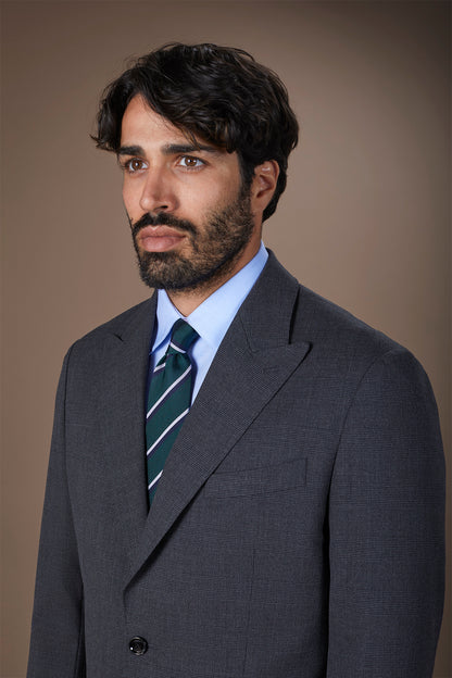 Men's suit with two-button jacket and peak lapel in Prince of Wales check