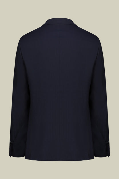 Men's single-breasted suit in herringbone fabric
