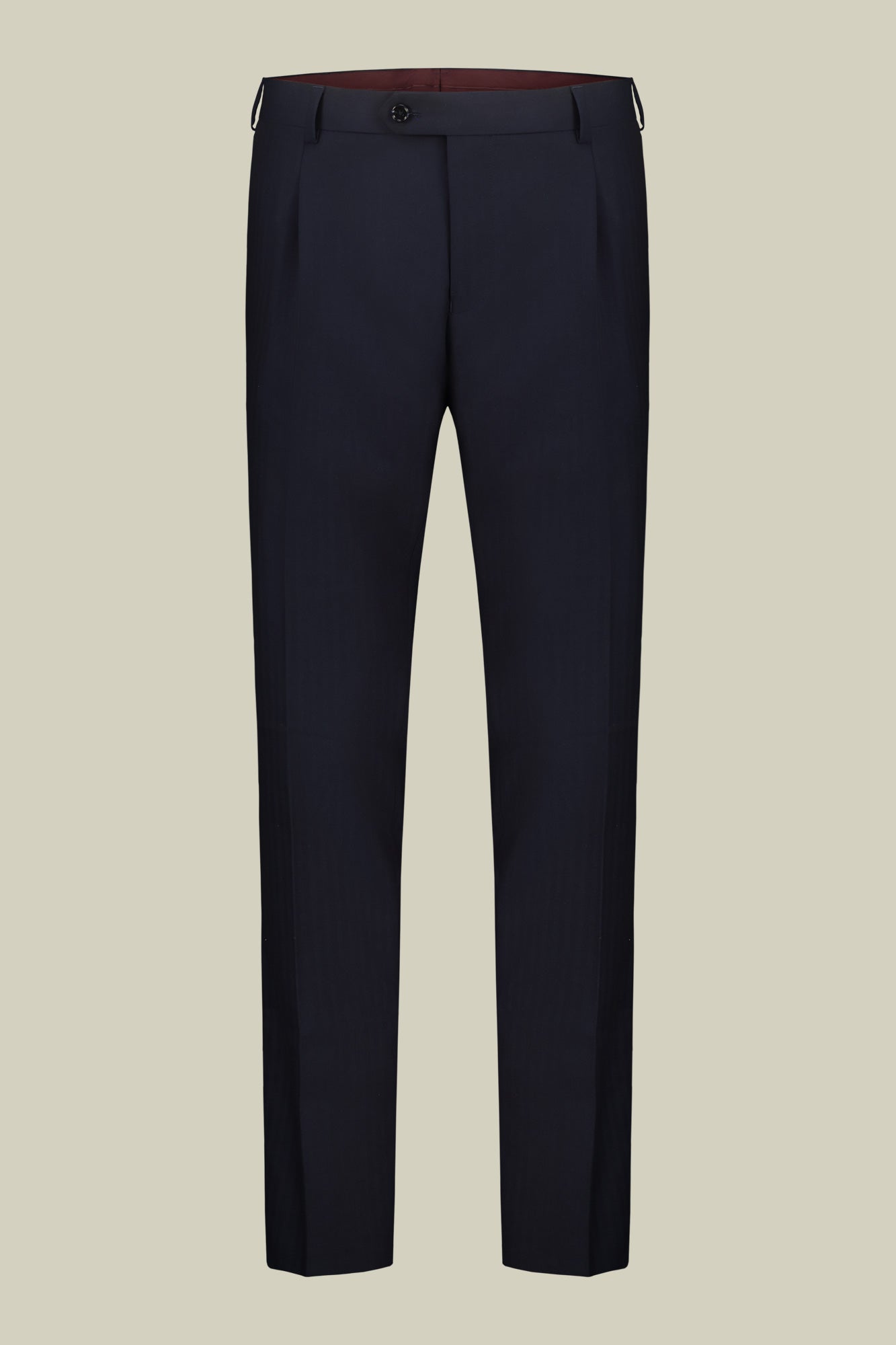 Men's single-breasted suit in herringbone fabric