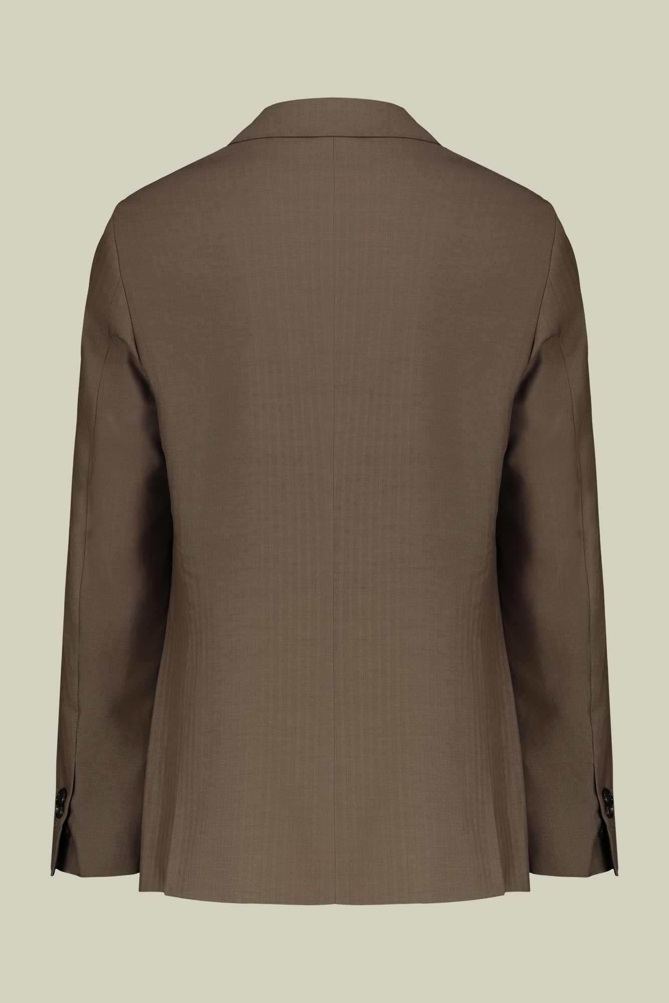 Men's single-breasted suit in herringbone fabric