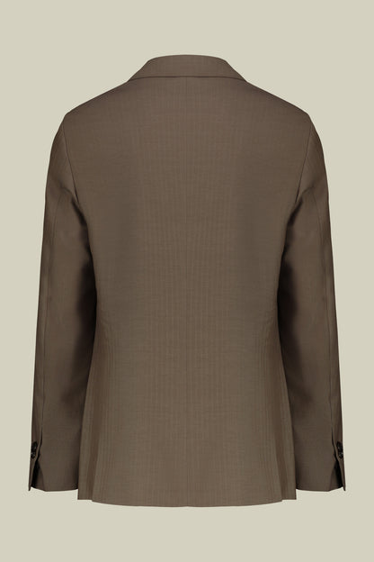 Men's single-breasted suit in herringbone fabric