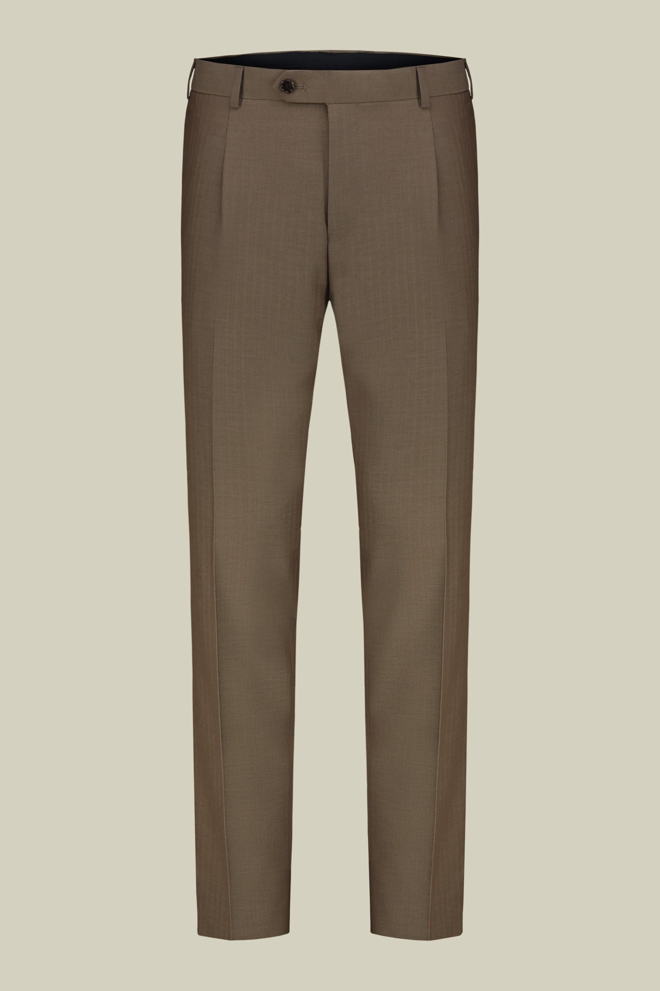 Men's single-breasted suit in herringbone fabric