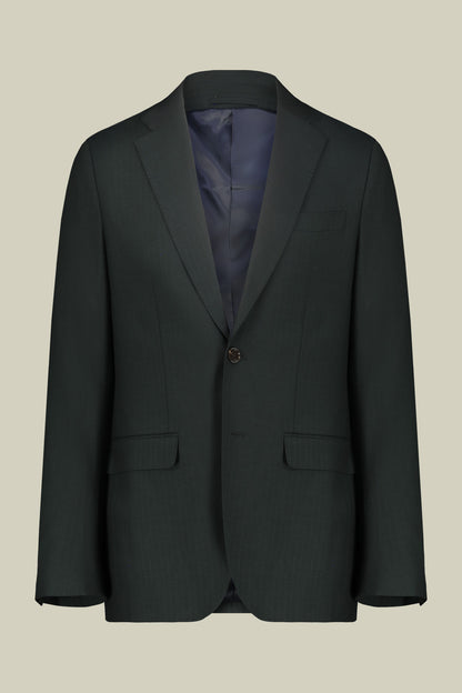Men's single-breasted suit in herringbone fabric