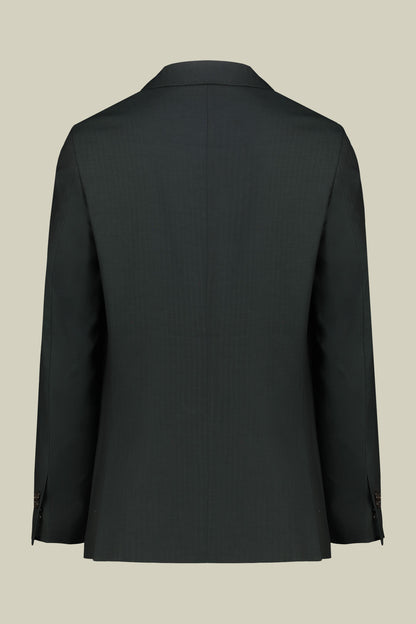 Men's single-breasted suit in herringbone fabric