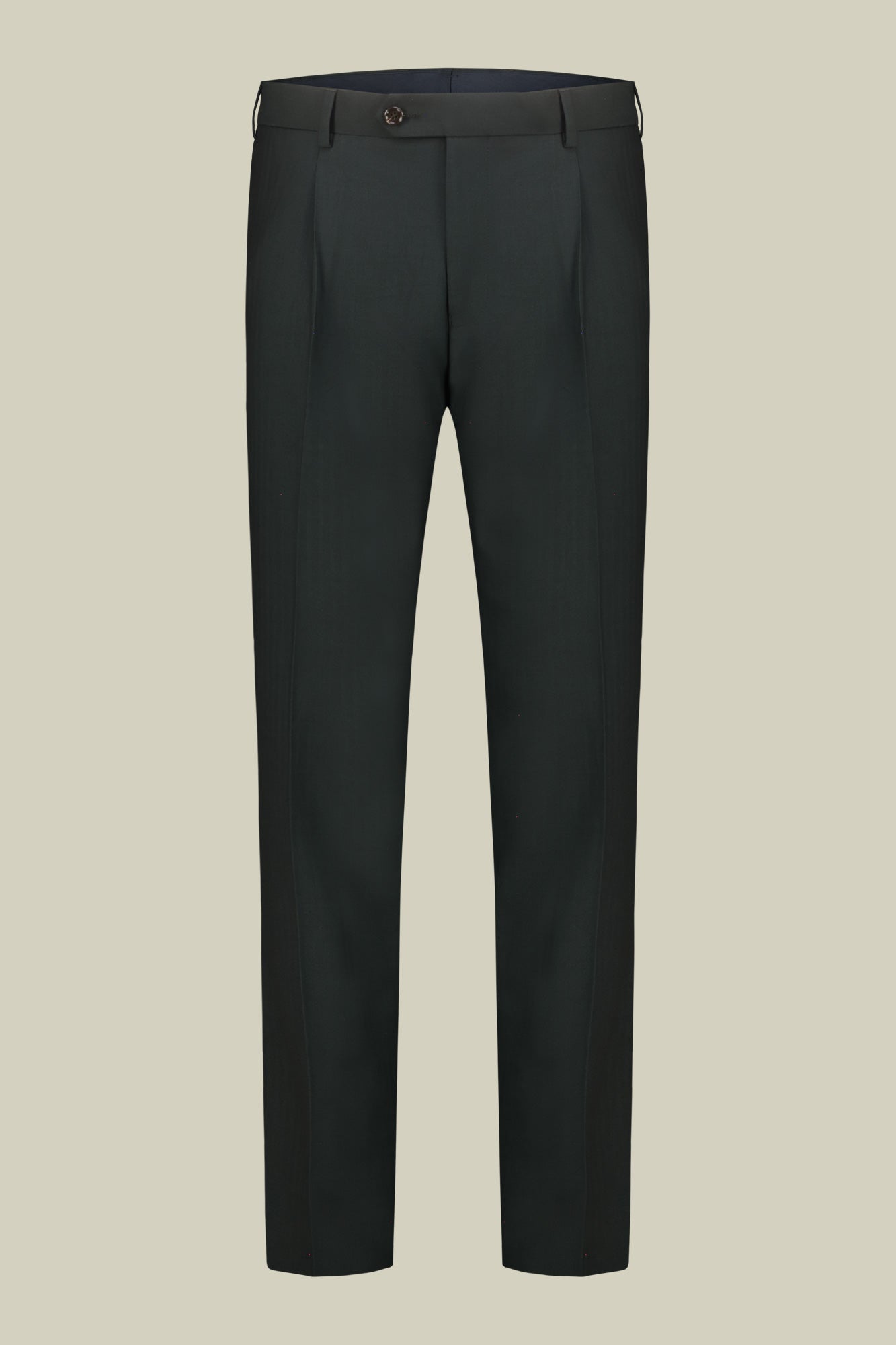 Men's single-breasted suit in herringbone fabric