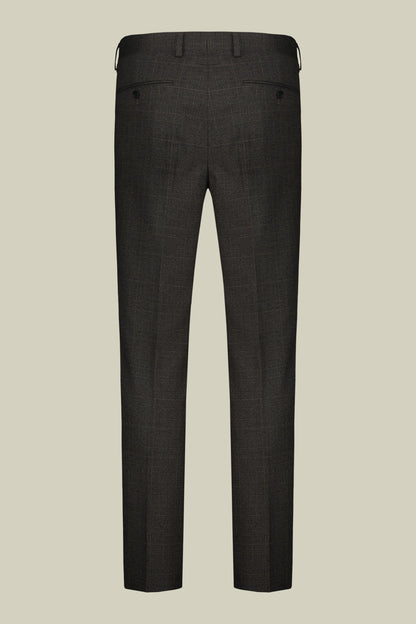 Men's single-breasted suit with two-button jacket and Prince of Wales fabric