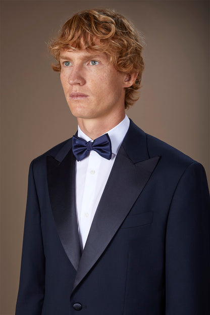 Men's single-breasted smoking jacket in serge twill fabric with regular fit