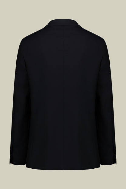 Men's regular fit double-breasted suit featuring a jacket with peak lapels in dobby fabric