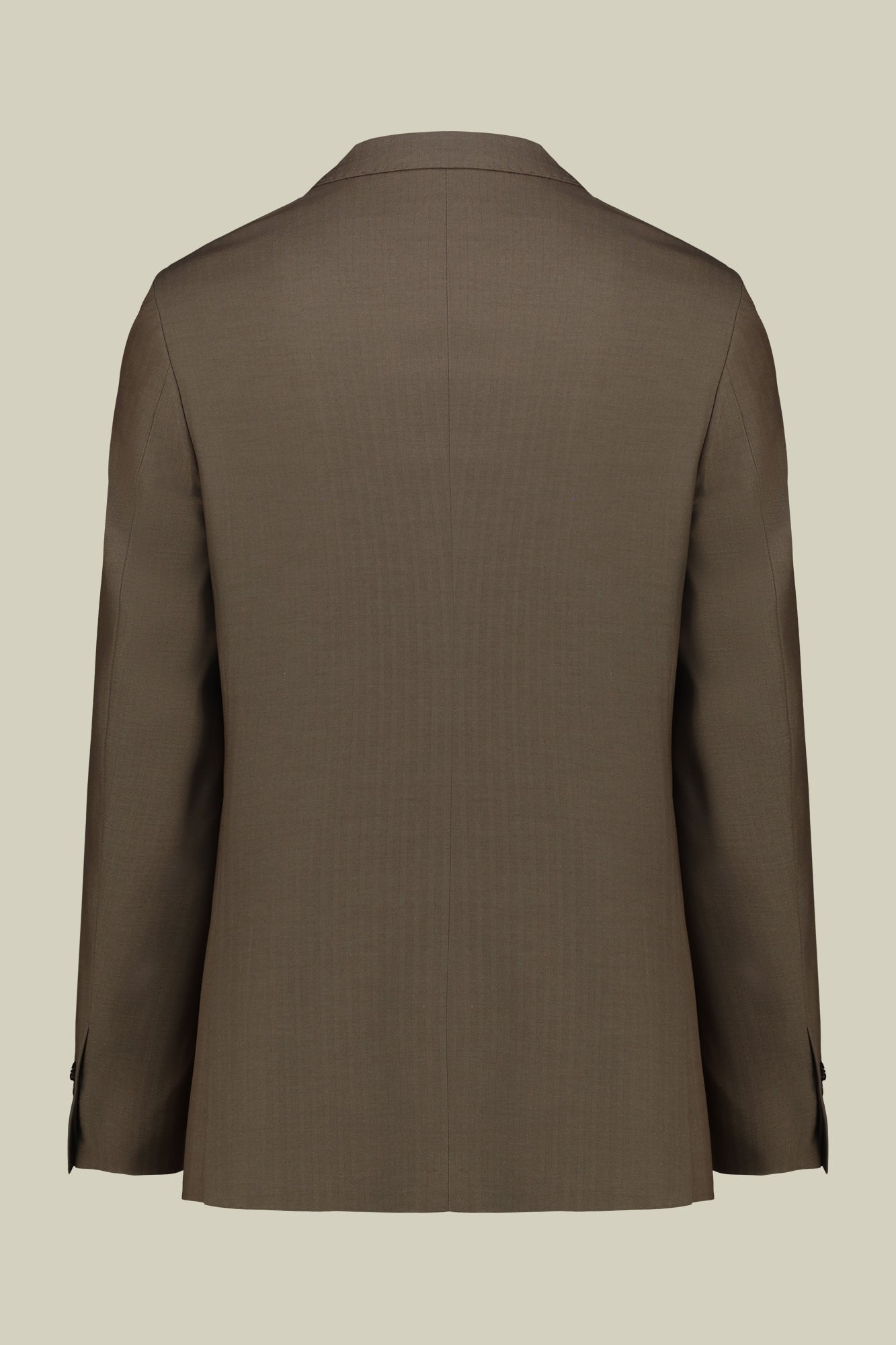 Double-breasted men's suit in Herringbone fabric
