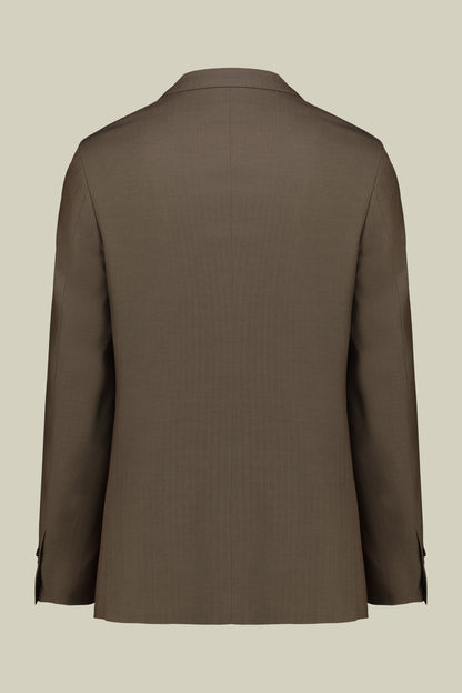 Double-breasted men's suit in Herringbone fabric