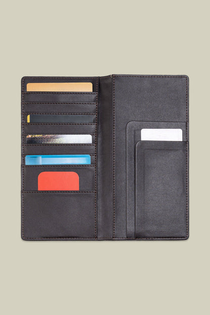 Men's clutch bag in matt crocodile-effect faux leather