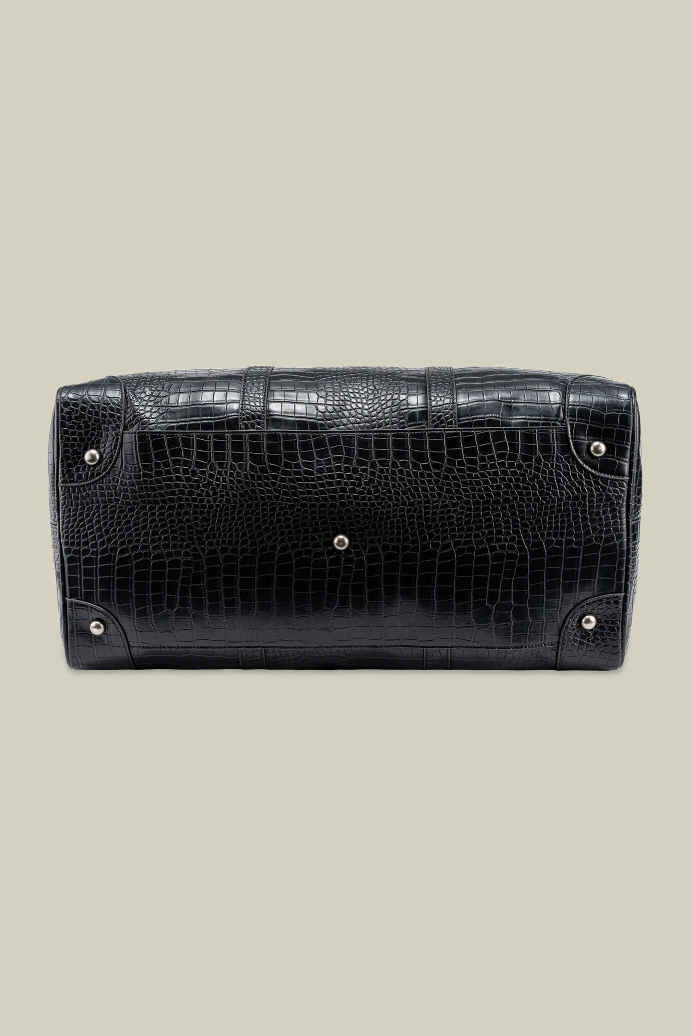 Men's travel bag in matt crocodile-effect faux leather