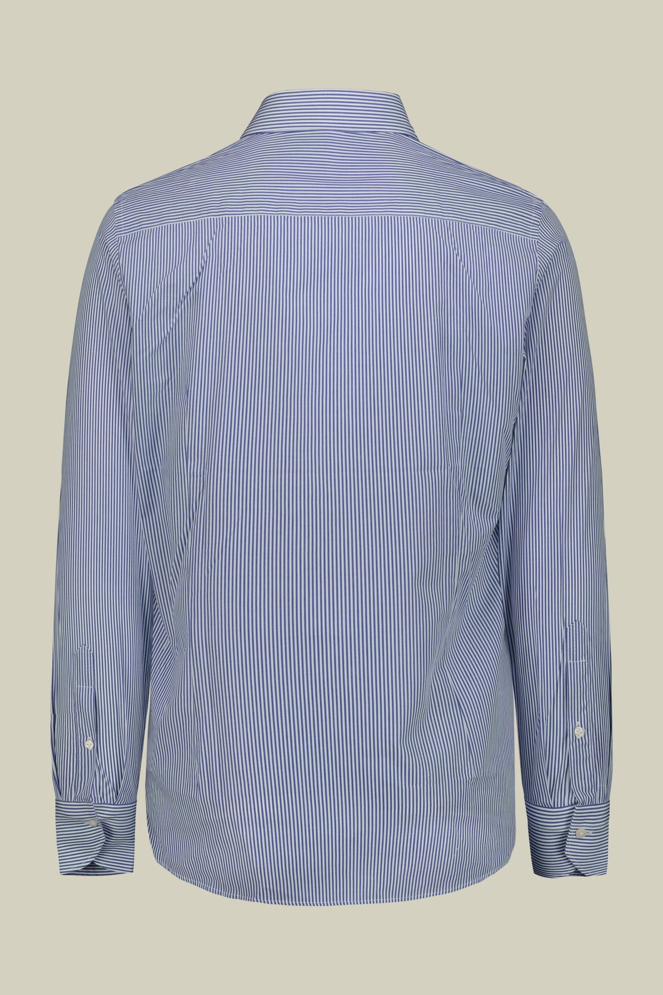 Men's shirt with classic collar in 100% striped cotton