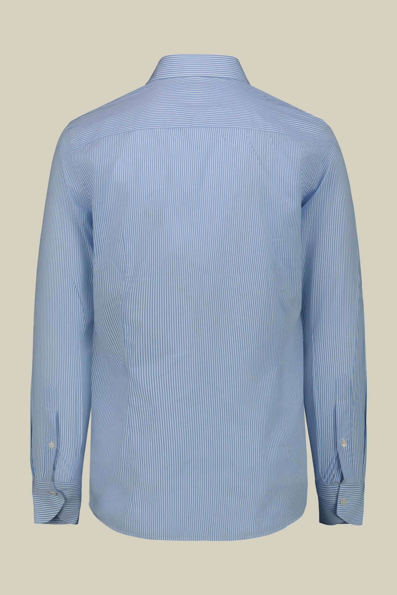 Men's shirt with classic collar in 100% striped cotton