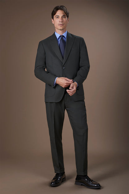 Men's shirt with classic collar in 100% cotton woven micro houndstooth pattern