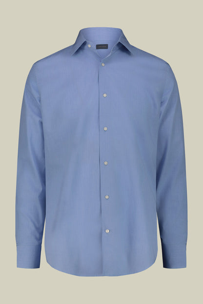 Men's shirt with classic collar in 100% cotton woven micro houndstooth pattern
