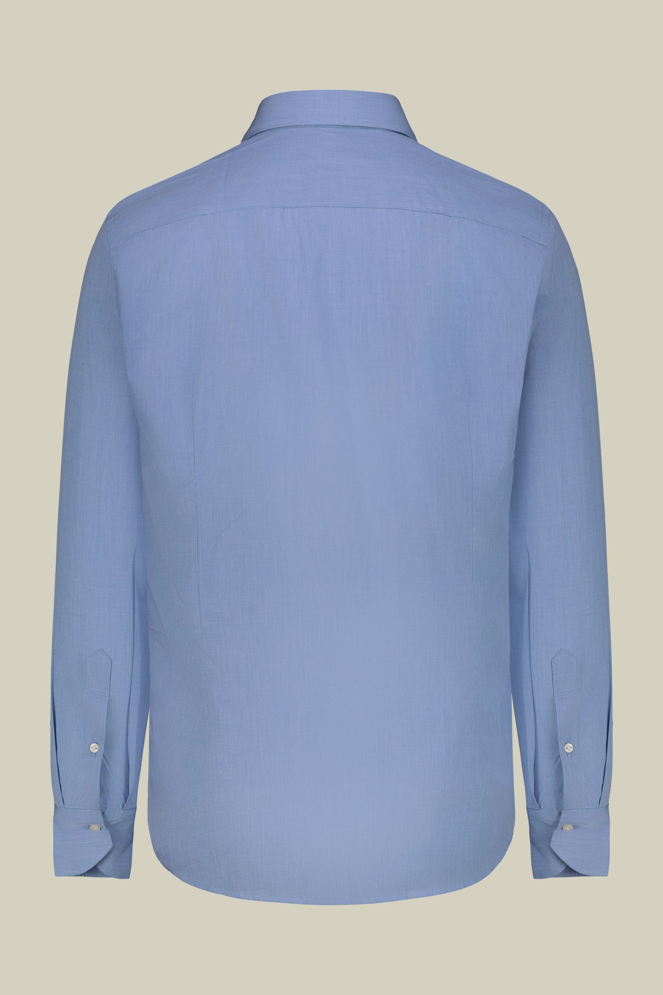 Men's shirt with classic collar in 100% cotton woven micro houndstooth pattern