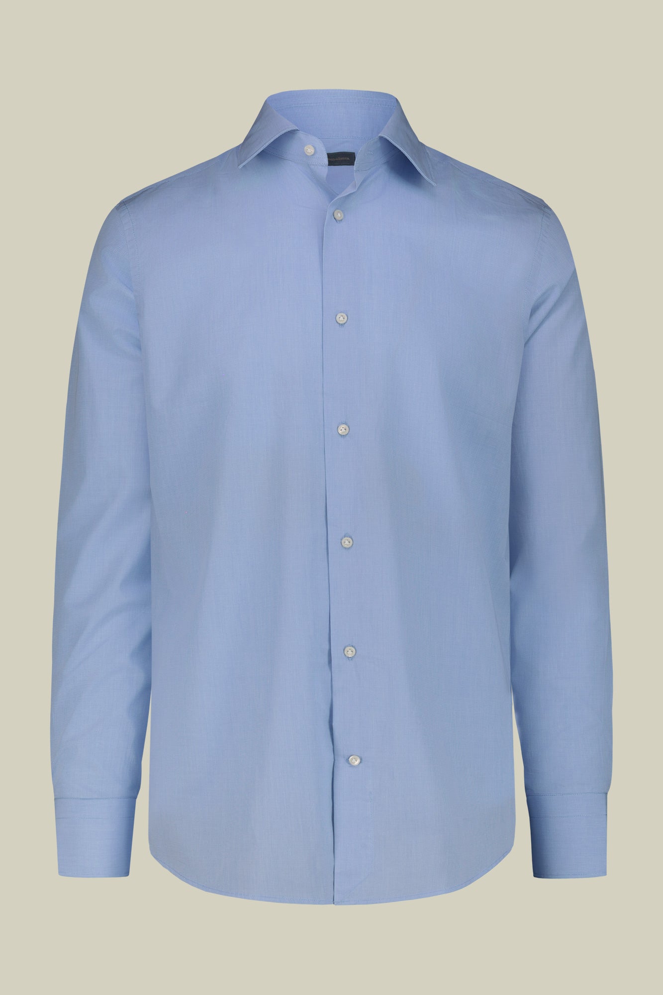 Men's shirt with classic collar in 100% cotton woven micro houndstooth pattern
