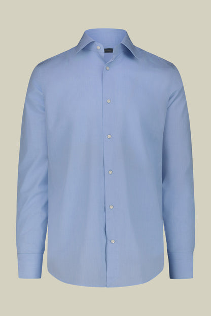 Men's shirt with classic collar in 100% cotton woven micro houndstooth pattern