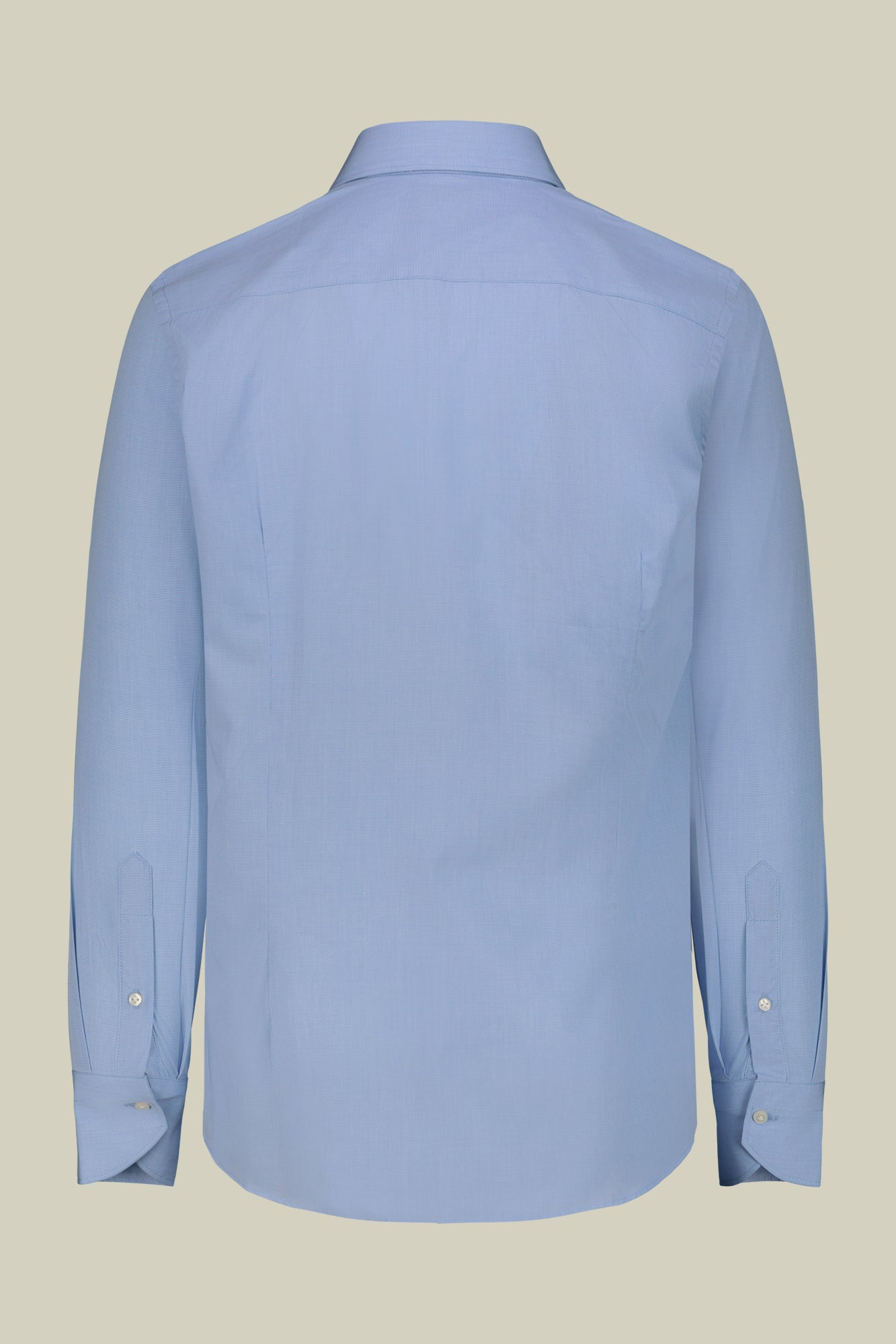 Men's shirt with classic collar in 100% cotton woven micro houndstooth pattern