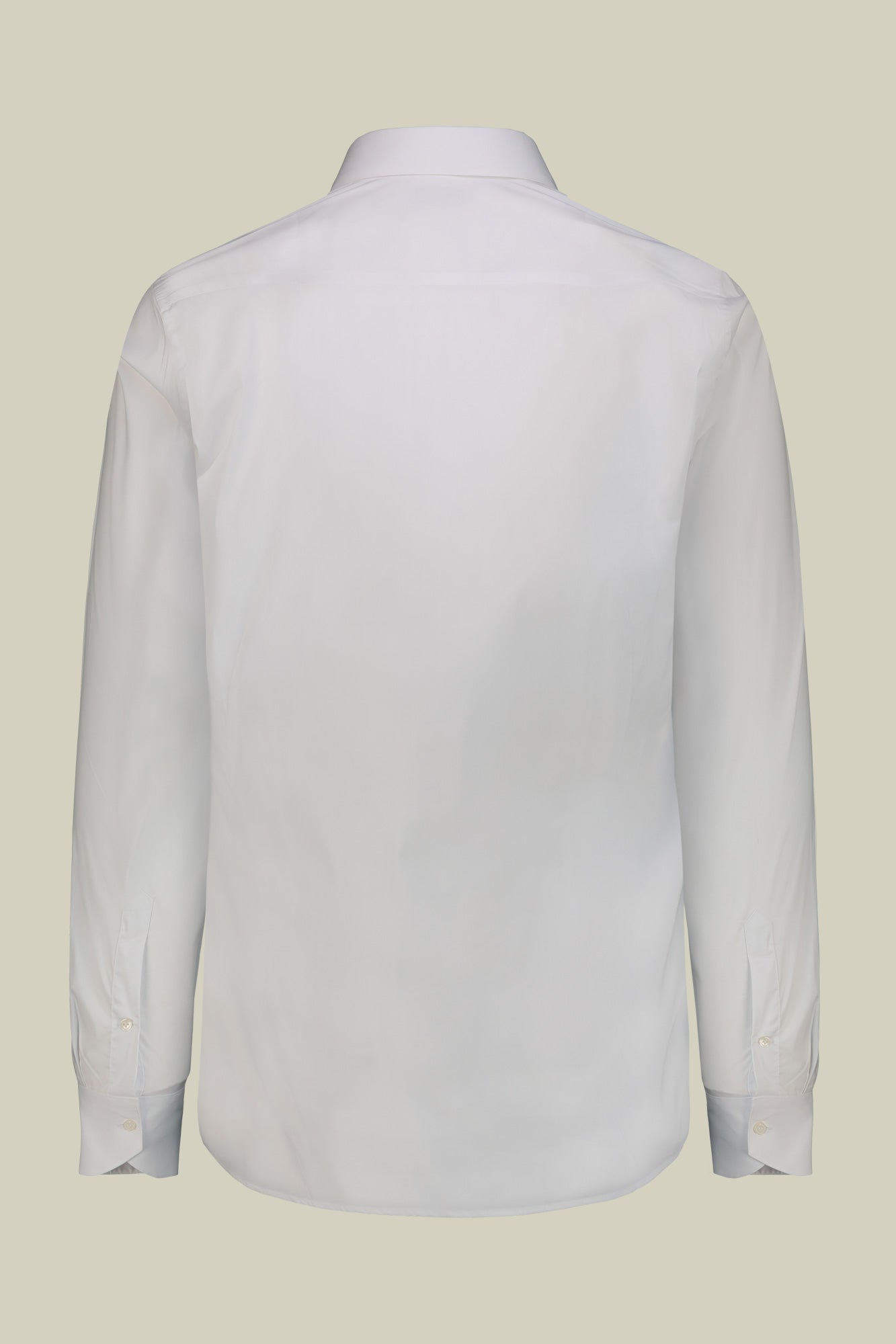 Men's shirt with classic collar in slightly elasticized technical fabric suitable for cufflinks