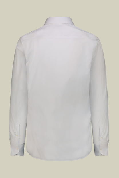 Men's shirt with classic collar in slightly elasticized technical fabric suitable for cufflinks