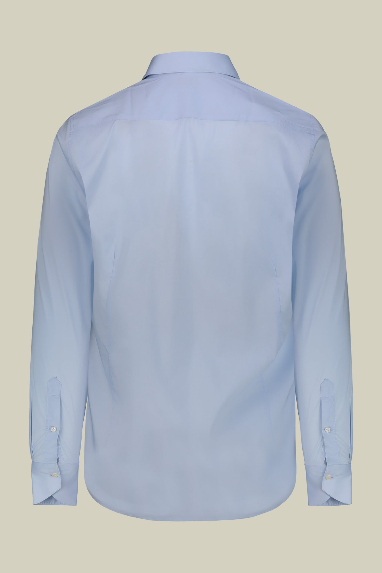 Men's shirt with classic collar in slightly elasticized technical fabric suitable for cufflinks