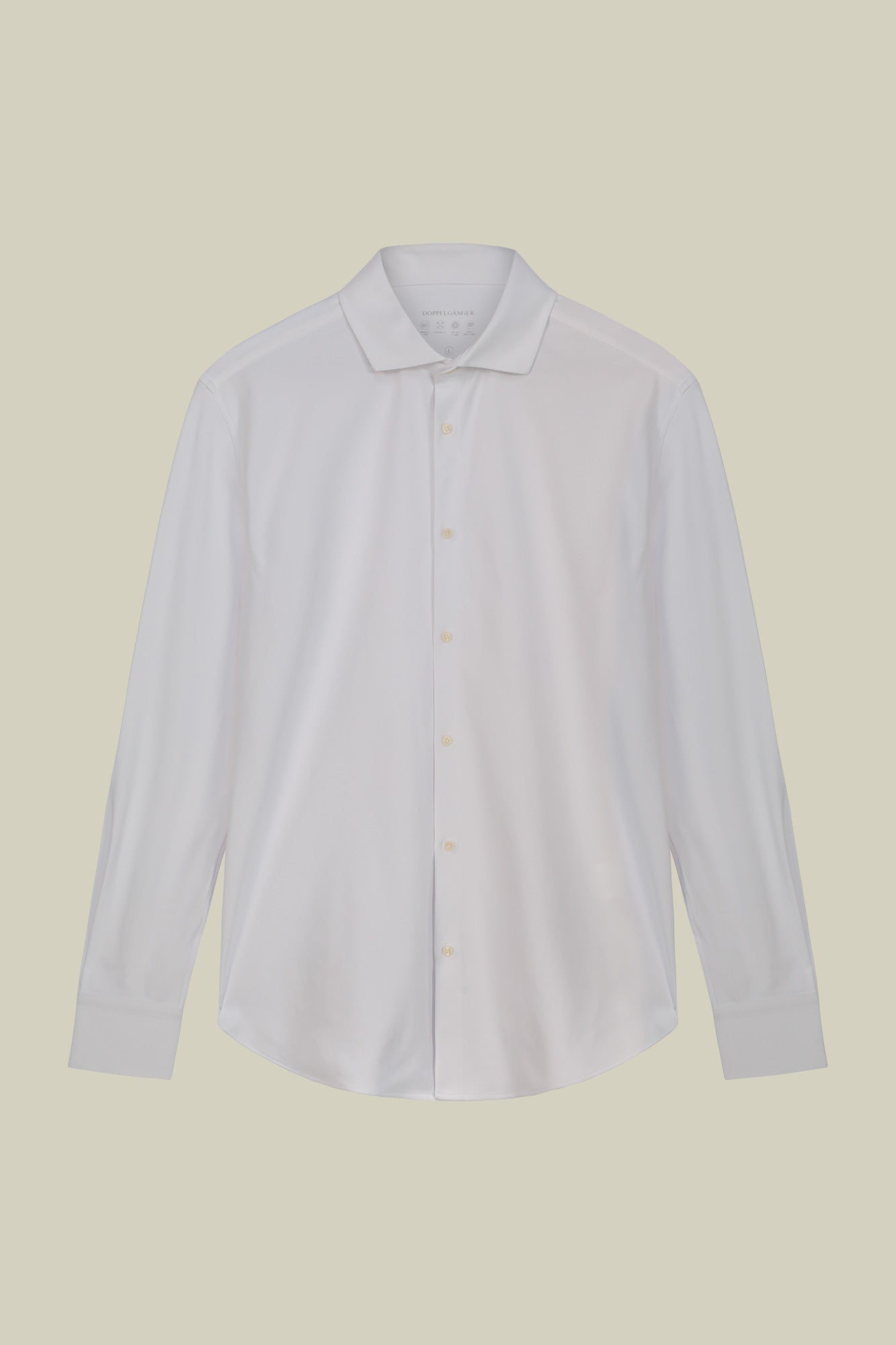 Men's stretch shirt with classic collar in Oxford fabric