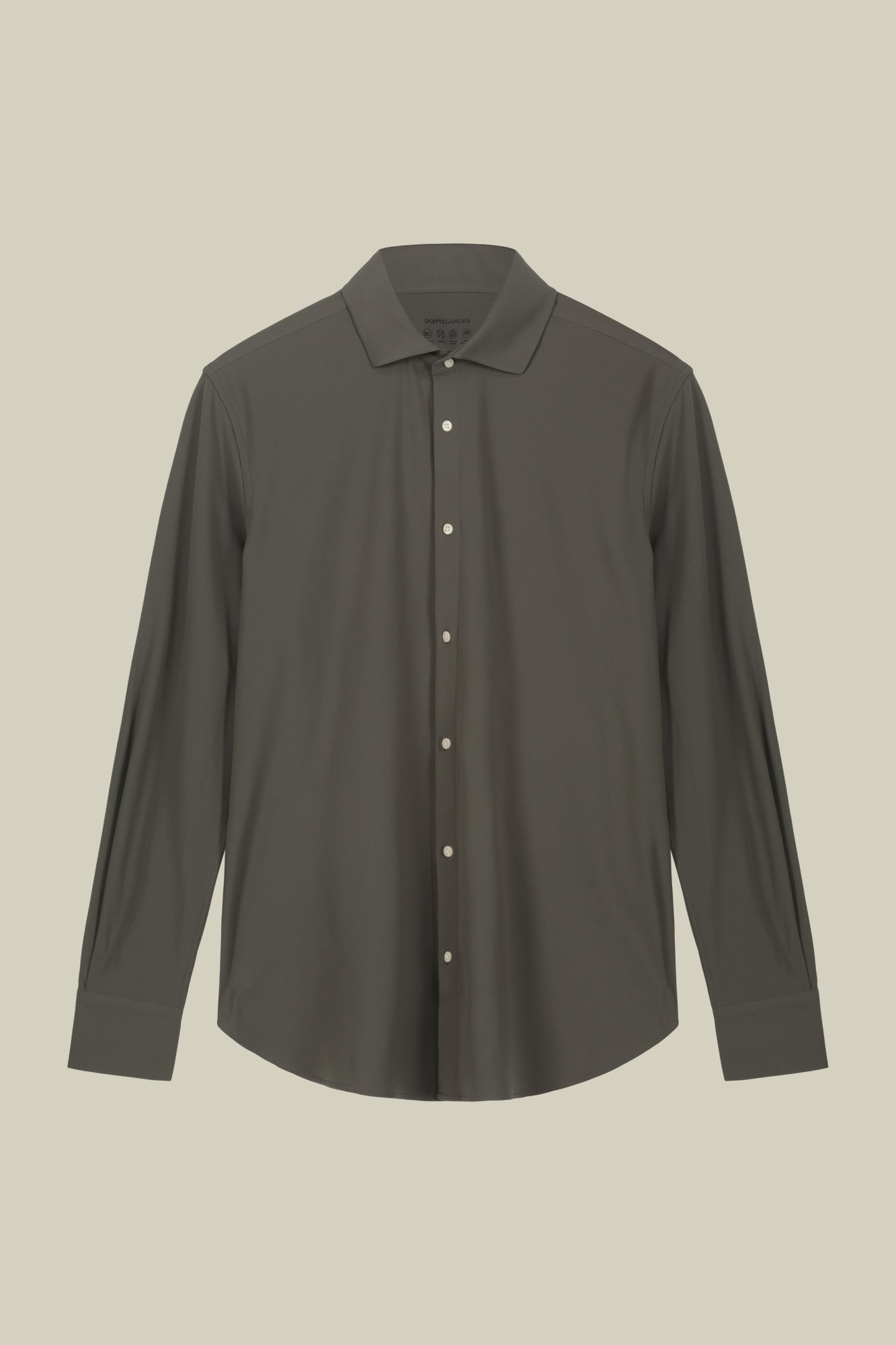 Men's stretch shirt with classic collar in Oxford fabric