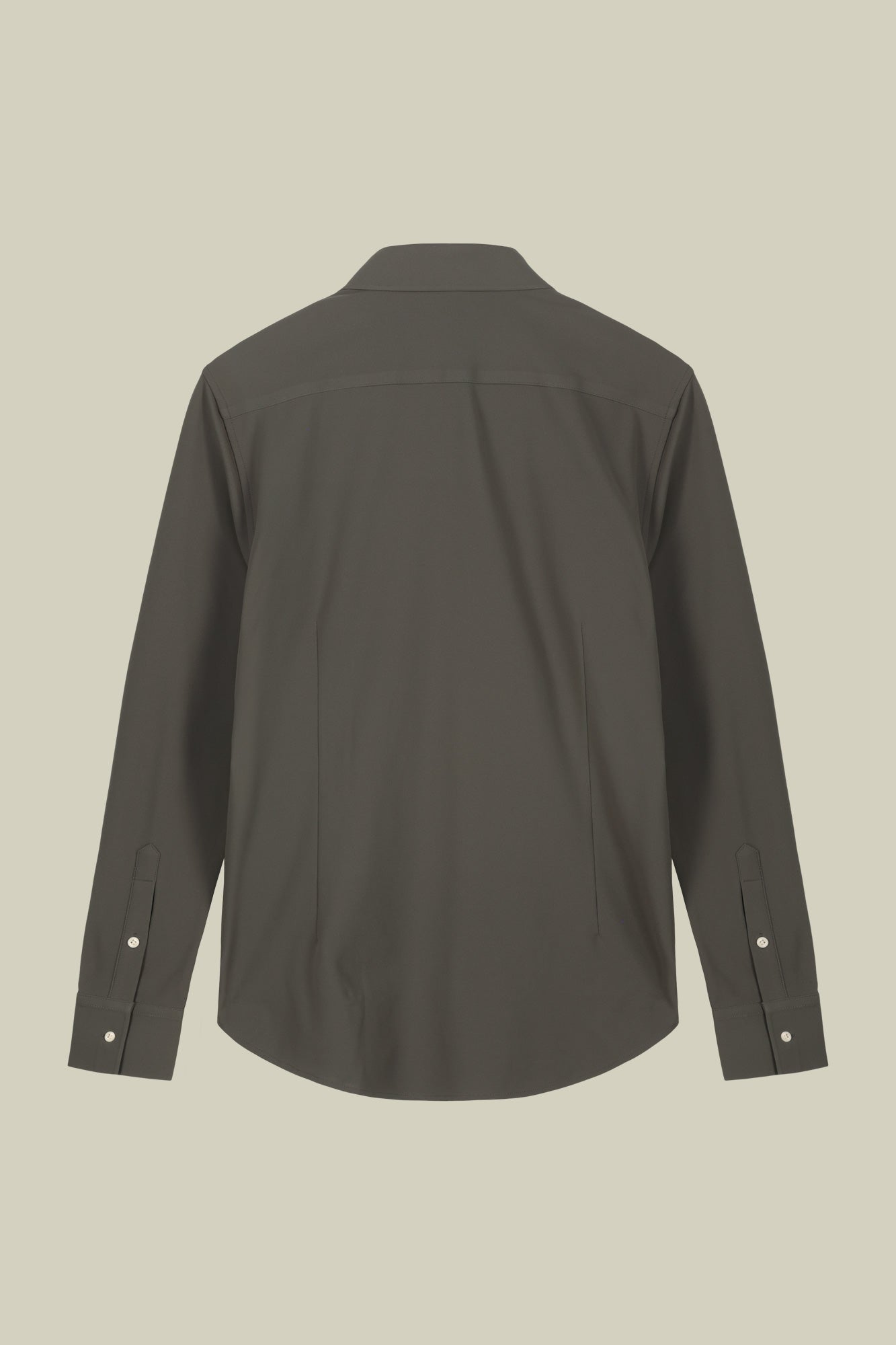 Men's stretch shirt with classic collar in Oxford fabric