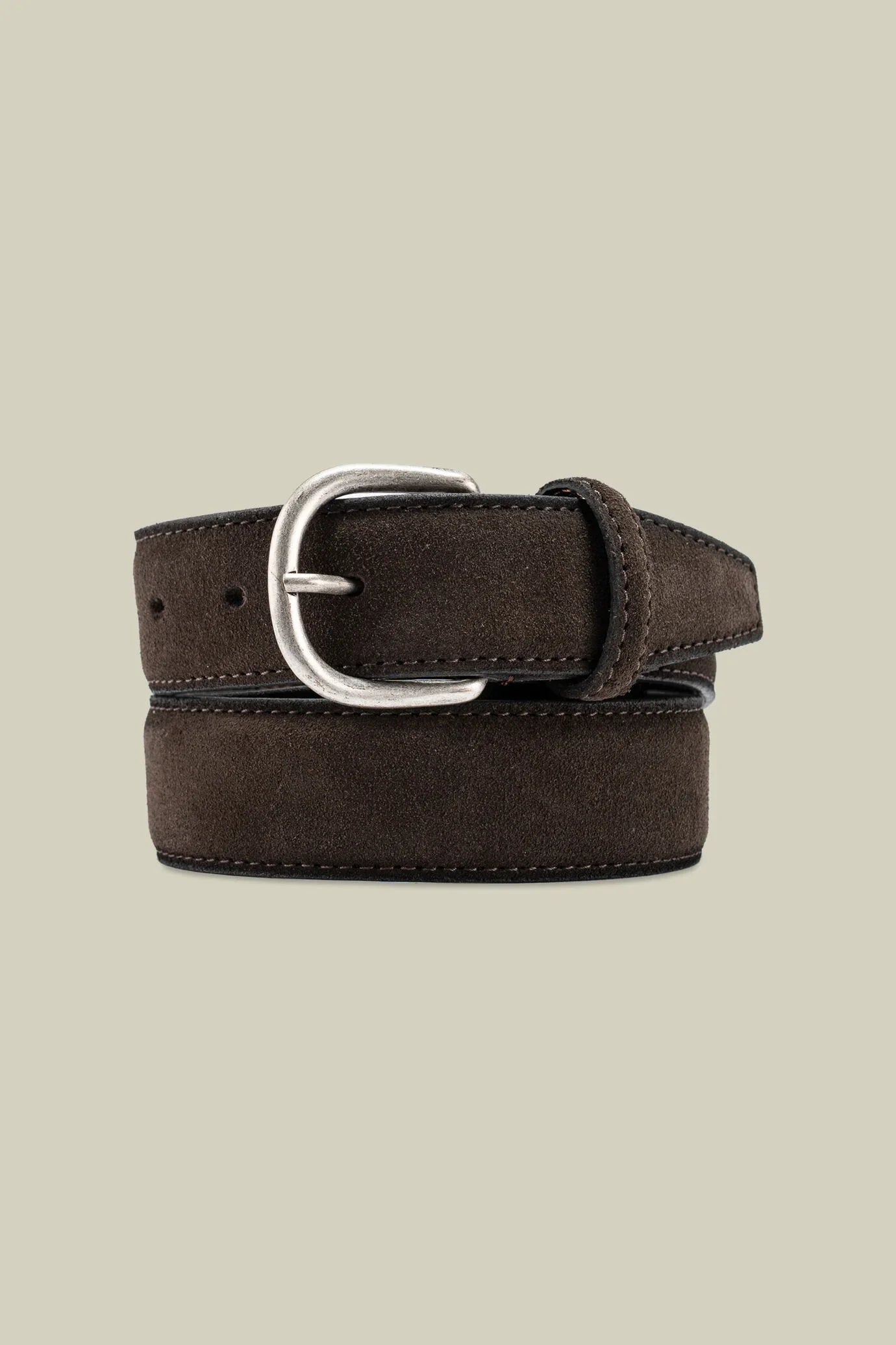 Men's belt in 100% suede-effect leather