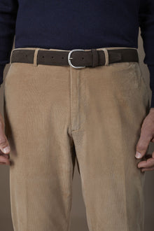 Men's belt in 100% suede-effect leather