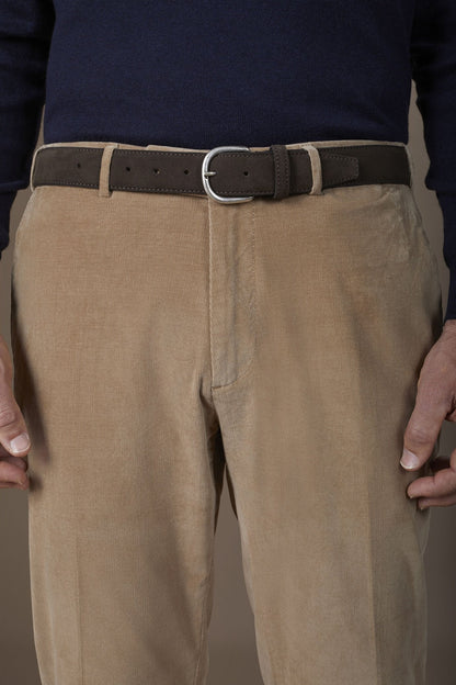 Men's belt in 100% suede-effect leather