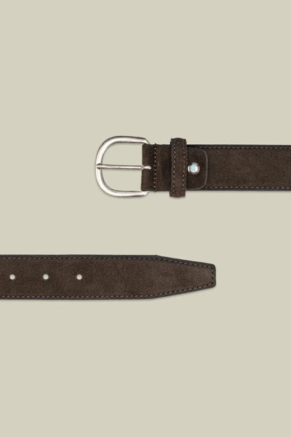 Men's belt in 100% suede-effect leather