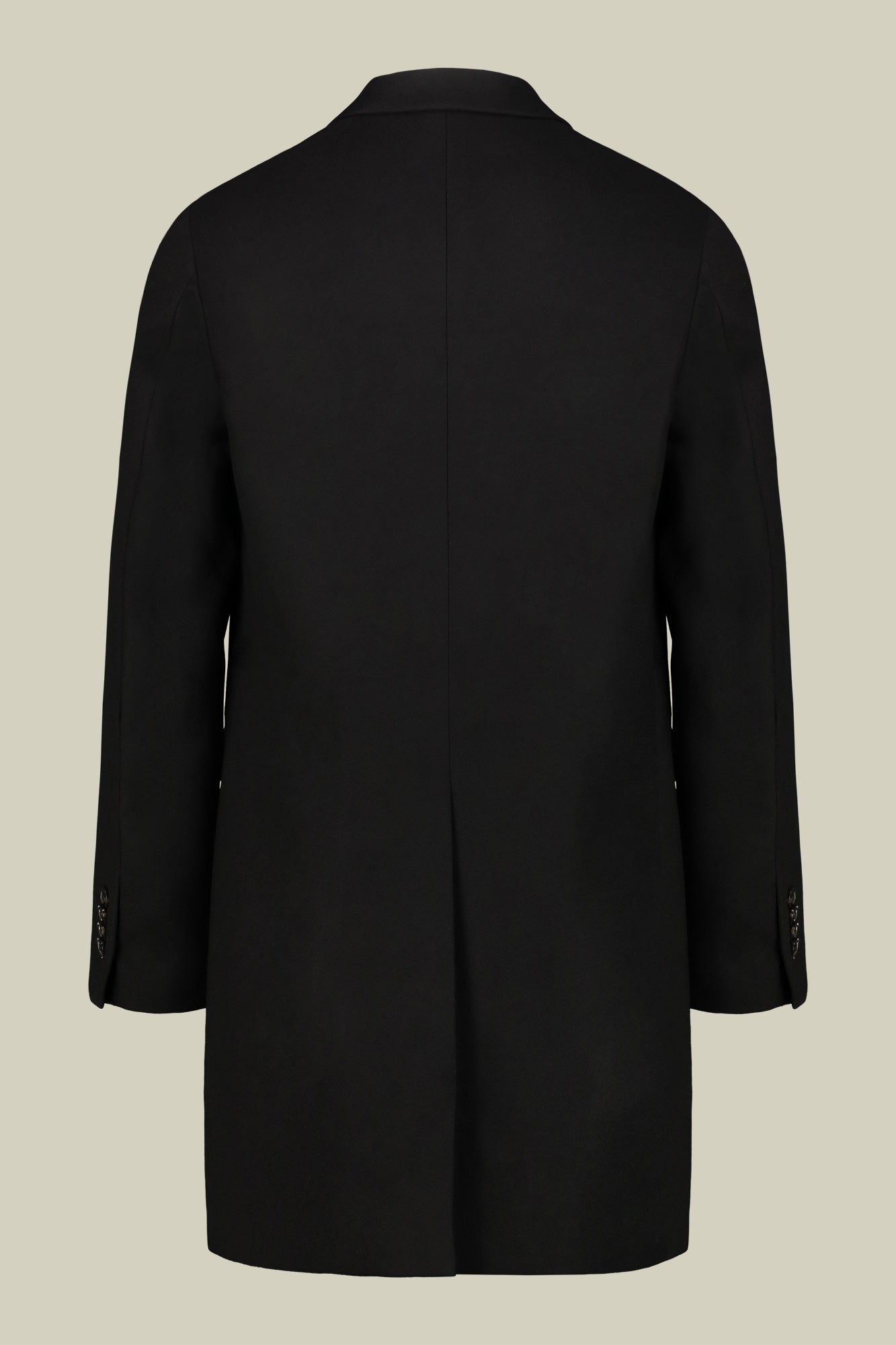 Men's single-breasted coat in regular fit velour fabric