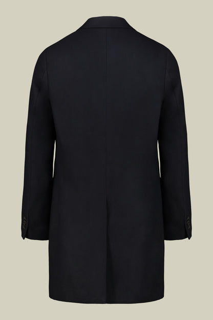 Men's single-breasted coat in regular fit velour fabric