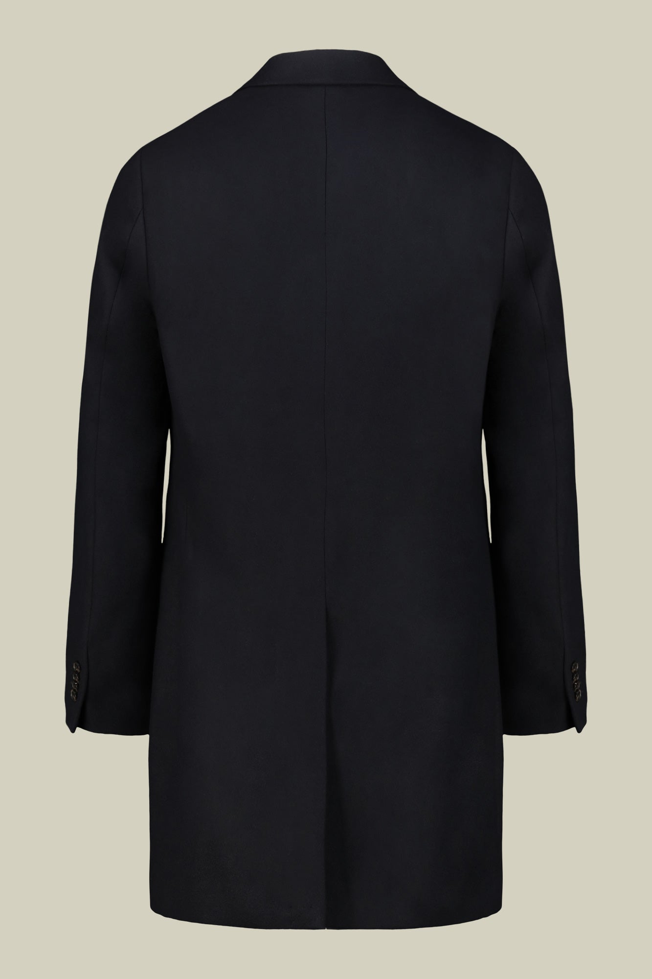 Men's single-breasted coat in regular fit velour fabric