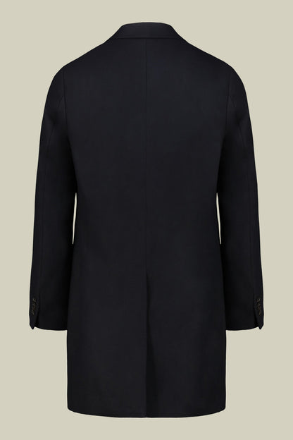 Men's single-breasted coat in regular fit velour fabric