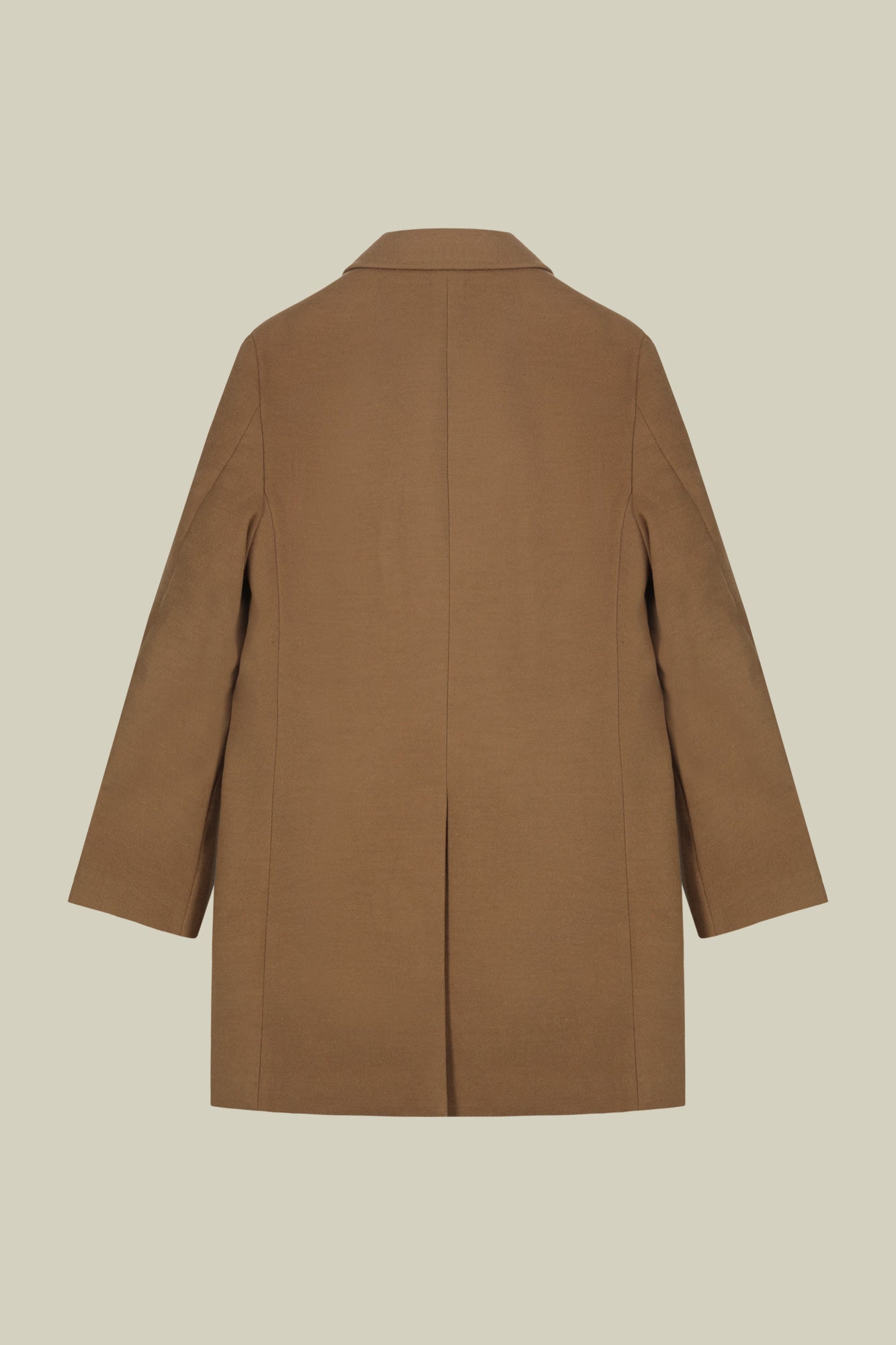 Men's single-breasted coat in regular fit velour fabric