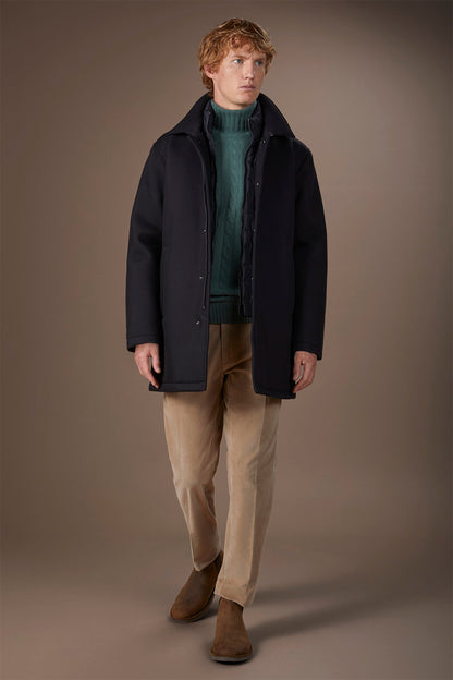 Men's regular fit padded coat with a detachable gilet