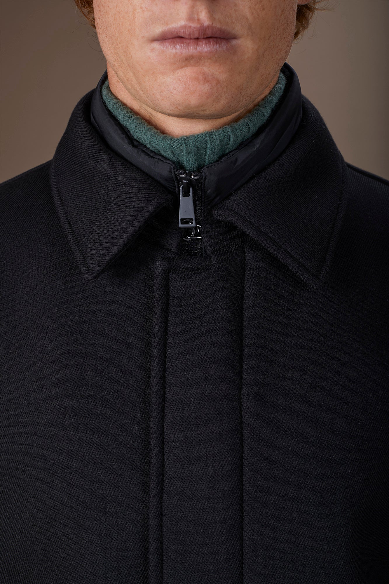 Men's regular fit padded coat with a detachable gilet