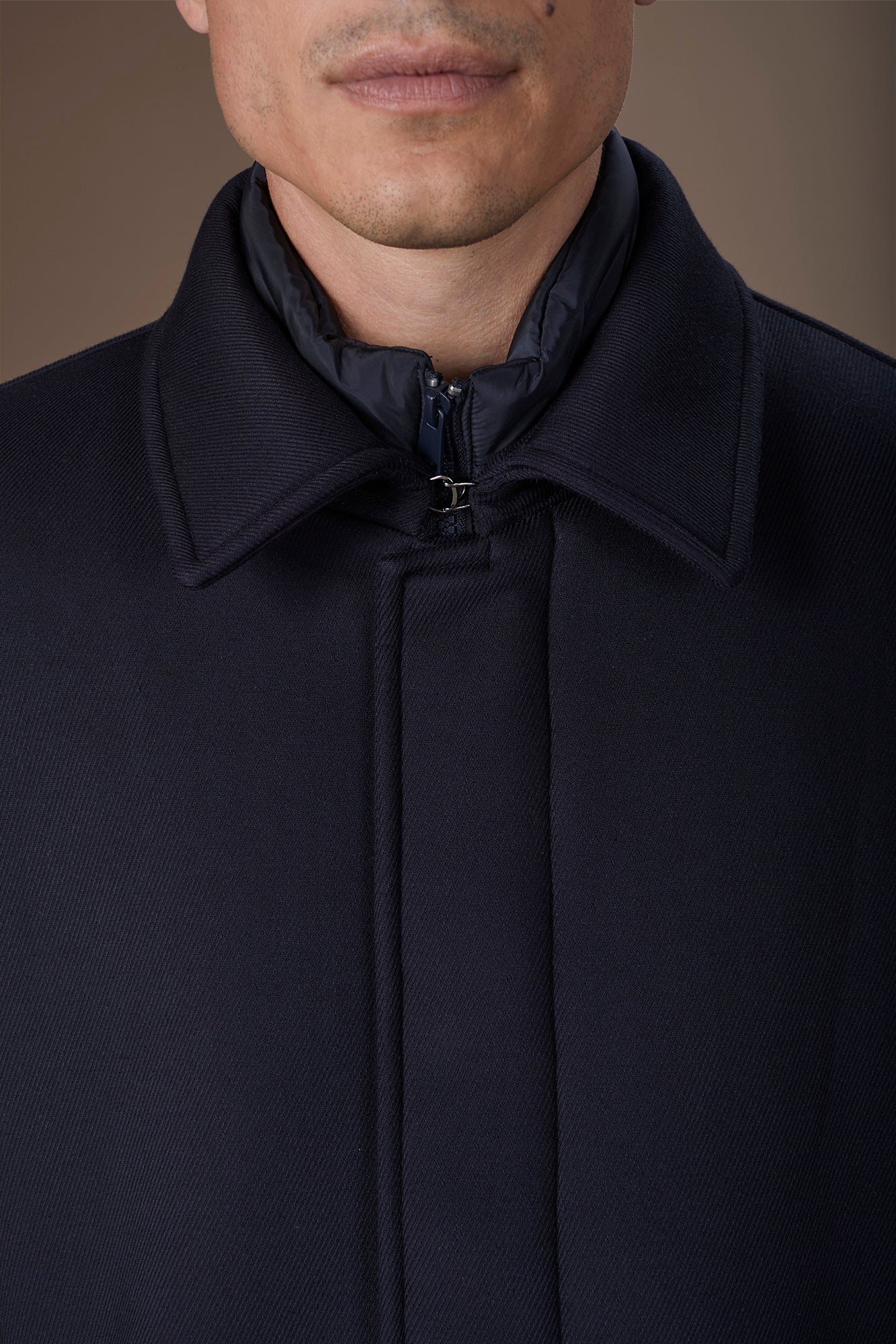 Men's regular fit padded coat with a detachable gilet