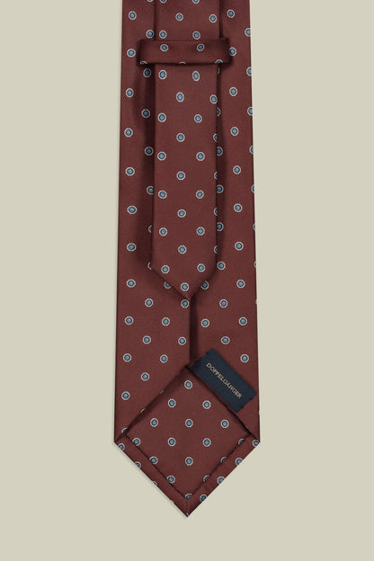 Men's tie with geometric light blue polka dots