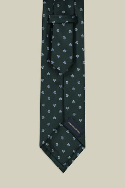 Men's tie with geometric light blue polka dots