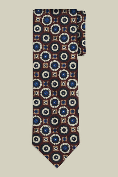 Men's tie with macro geometric patterns