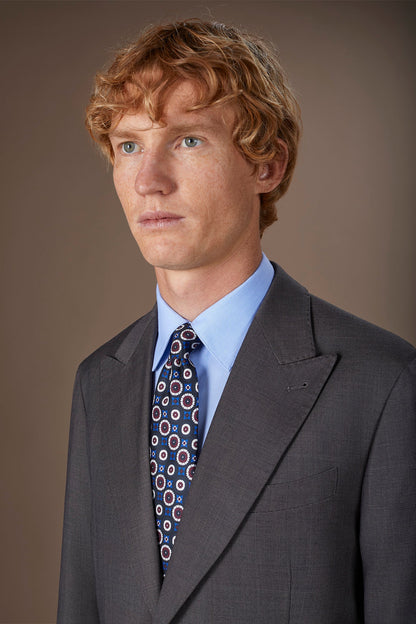 Men's tie with macro geometric patterns