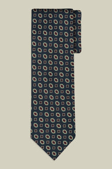 Men's tie with geometric pattern